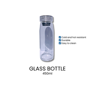 Glass Bottle 450ml Hot and Cold Resistant